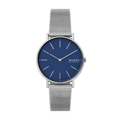 Signatur Two-Hand Silver-Tone Steel Mesh Watch