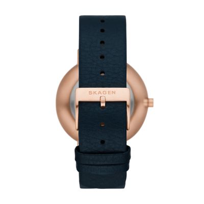 Aaren Naturals Three-Hand Blue Strap Made With Apple Watch