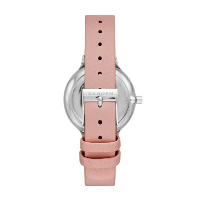 Anita Lille 三針 ピンクレザーウォッチ SKW2976 - Skagen