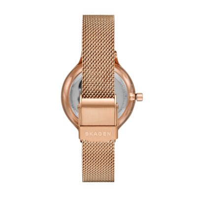 Anita Lille 三針 ローズトーンスチールメッシュウォッチ SKW2977 - Skagen