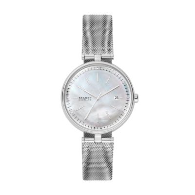 Skagen silver hot sale ladies watch