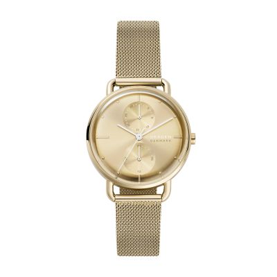 Horizont Multifunction Silver-Tone Steel Mesh Watch