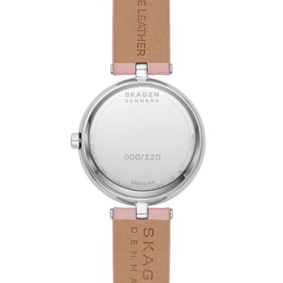 Karolina Solar-Powered Blush LiteHide™ Leather Watch