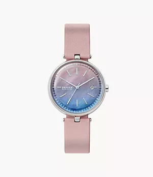 Karolina Solar-Powered Blush Eco Leather Watch