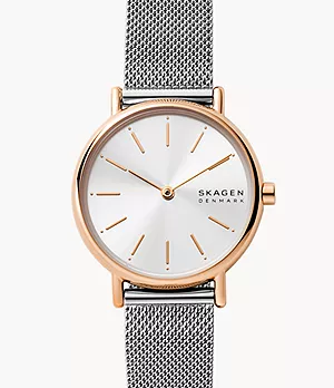 Signatur Lille Two-Hand Silver-Tone Stainless Steel Mesh Watch