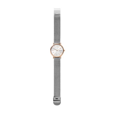 Signatur Lille Two-Hand Silver-Tone Stainless Steel Mesh Watch