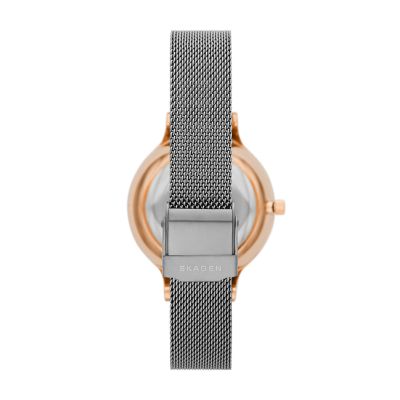 Anita mirror steel sales mesh watch