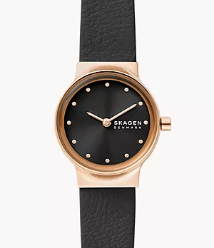 Freja Lille Two-Hand Midnight Eco Leather Watch