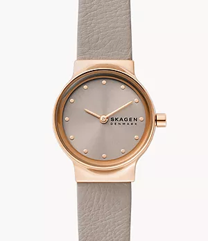 Freja Lille Two-Hand Greystone LiteHide™ Leather Watch