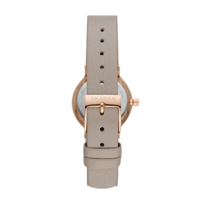 Skagen women's 2025 leather watch