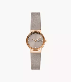 Freja Lille Two-Hand Greystone LiteHide™ Leather Watch