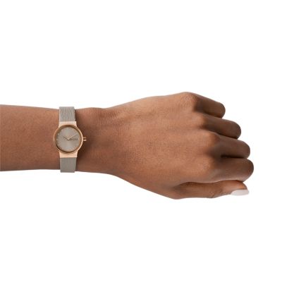 FREJA LILLE 二針 グレーストーン LiteHide™レザーウォッチ SKW3005 - Skagen