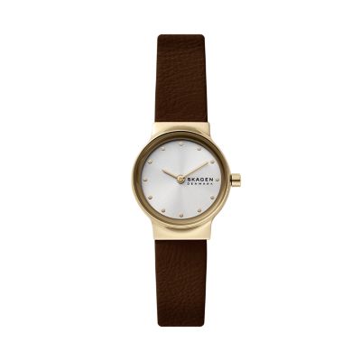 Skagen women's outlet leather watch