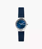 Freja Lille Two-Hand Ocean Blue Eco Leather Watch