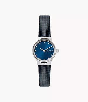 Freja Lille Two-Hand Ocean Blue Stainless Steel Mesh Watch