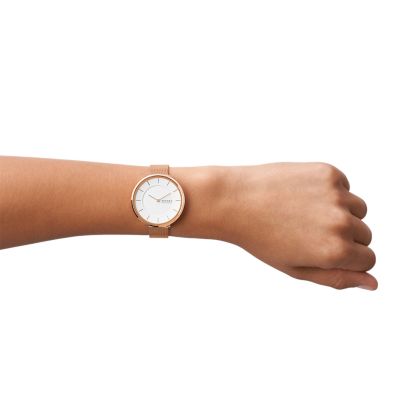 Skagen gitte rose gold new arrivals