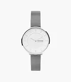 Gitte Two-Hand Silver-Tone Stainless Steel Mesh Watch