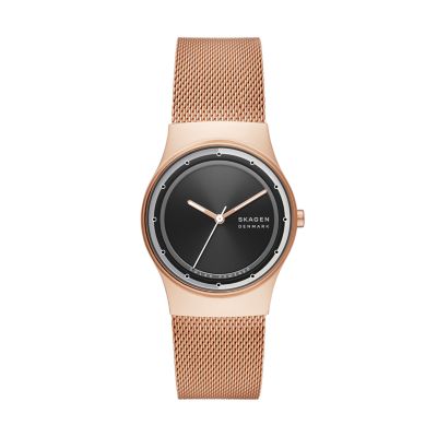 SKAGEN SOL ソーラーパワー ローズゴールド ステンレススチール メッシュウォッチ