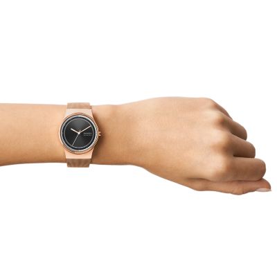 Skagen rose gold mens on sale watch