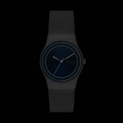 SKAGEN SOL ソーラーパワー シルバーステンレススチール メッシュ