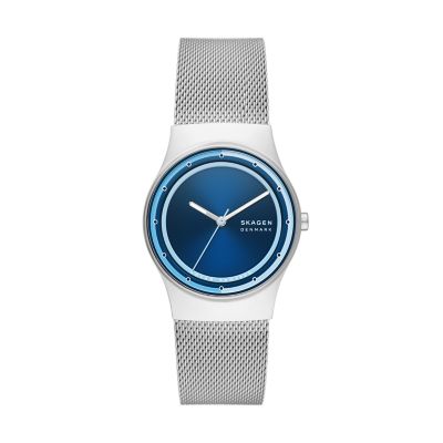 SKAGEN SOL ソーラーパワー シルバーステンレススチール メッシュ