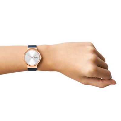 FREJA 二針 オーシャンブルー レザーウォッチ SKW3026 - Skagen