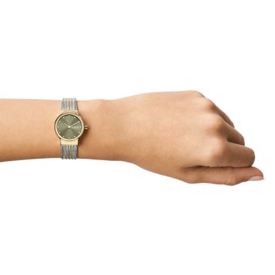 Skagen freja two tone watch sale