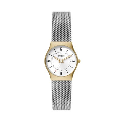 Skagen Grenen Lille Three-Hand Stainless Steel Mesh Watch