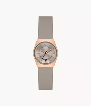 Grenen Lille Three-Hand Date Sand Eco Leather Watch