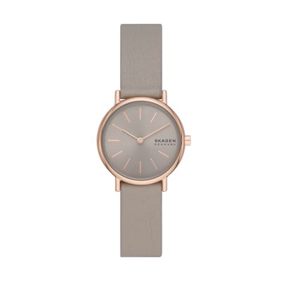 Signatur Lille Two-Hand Greystone LiteHide™ Leather Watch
