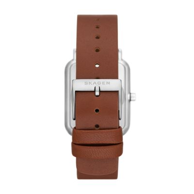 Ryle Solar-Powered Light Brown Leather Watch SKW3062 - Skagen