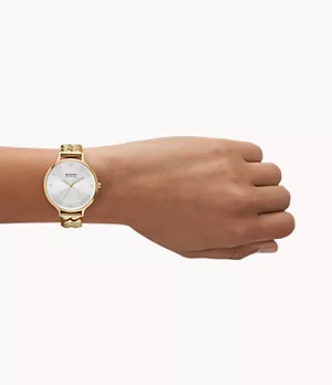 Skagen Anita Limited Edition Three-Hand Gold Stainless Steel Watch