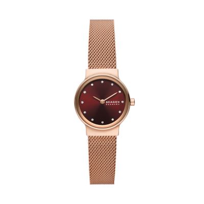 Skagen FREJA LILLE 二針 ローズゴールドトーン ステンレススチール メッシュウォッチ