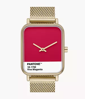 Pantone X Skagen Ryle Two-Hand Gold Stainless Steel Watch