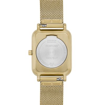 Pantone X Skagen Ryle Two-Hand Gold Stainless Steel Watch SKW3075