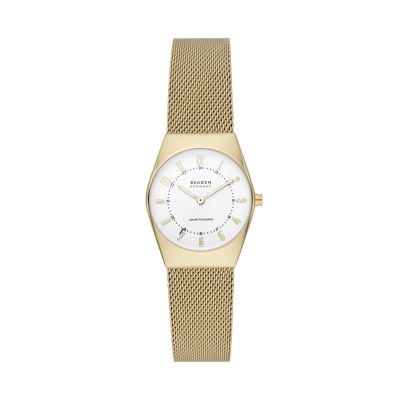 Grenen Solar-Powered Gold Stainless Steel Watch SKW3077 Skagen