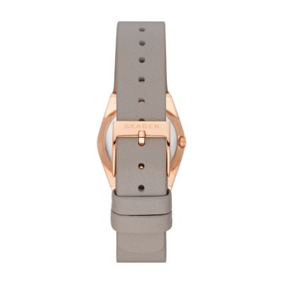 GRENEN LILLE ソーラーパワー グレーストーン レザーウォッチ SKW3079 - Skagen