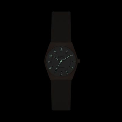 Grenen Lille Solar-Powered Greystone Leather Watch SKW3079 - Skagen