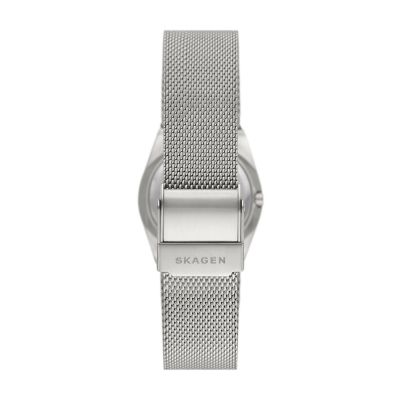 Grenen Lille Solar-Powered Stainless Steel Mesh Watch - SKW3080