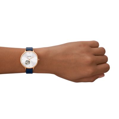 Skagen anita watch on sale blue