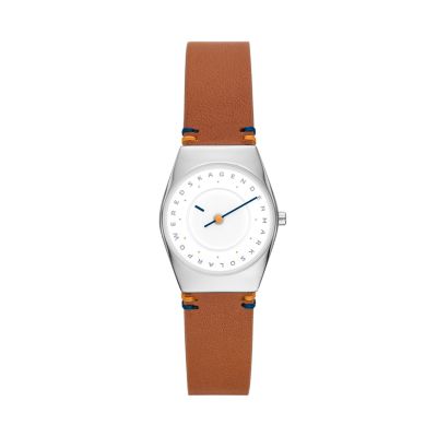 Mode-Design Grenen Lille Solar Halo SKW3086 Light - Watch Leather Brown Skagen