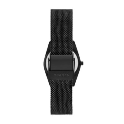 Grenen Lille Solar Halo Midnight Stainless Steel Mesh Watch