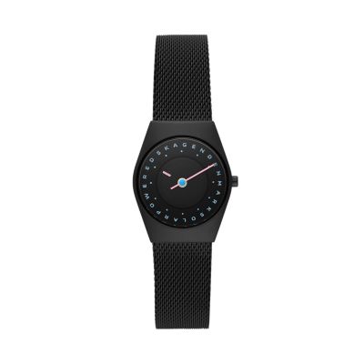 GRENEN LILLE SOLAR HALO ミッドナイト ステンレススチール メッシュウォッチ SKW3088 - Skagen