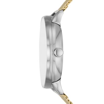 RIIS 三針 ツートーン ステンレススチール メッシュウォッチ