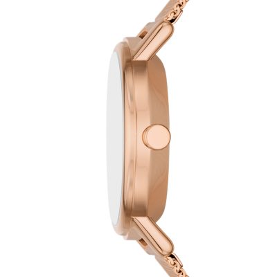 Kuppel Lille Two-Hand Sub-Second Rose Gold Stainless Steel Mesh