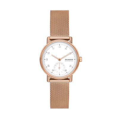 Kuppel Lille Two-Hand Sub-Second Rose Gold Stainless Steel Mesh Watch