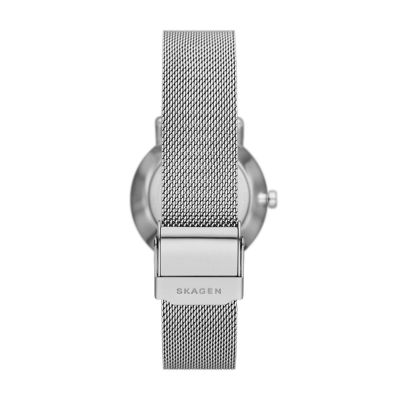 Kuppel Lille Two Hand Sub Second Stainless Steel Mesh Watch SKW3100 Skagen