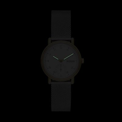 Steel Kuppel Mesh Two-Hand Skagen Watch Sub-Second Lille SKW3101 Stainless -