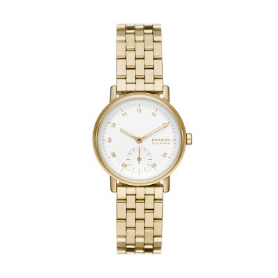 Kuppel Lille Two-Hand Sub-Second Gold Stainless Steel Mesh Watch 