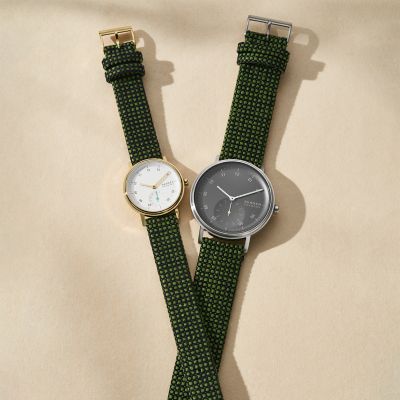 Kuppel Lille Three-Hand Green Kvadrat Wool Watch SKW3105 - Skagen